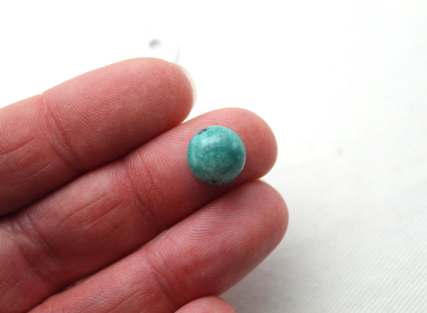 TWO round Turquoise cabochons Gemstones 10MM