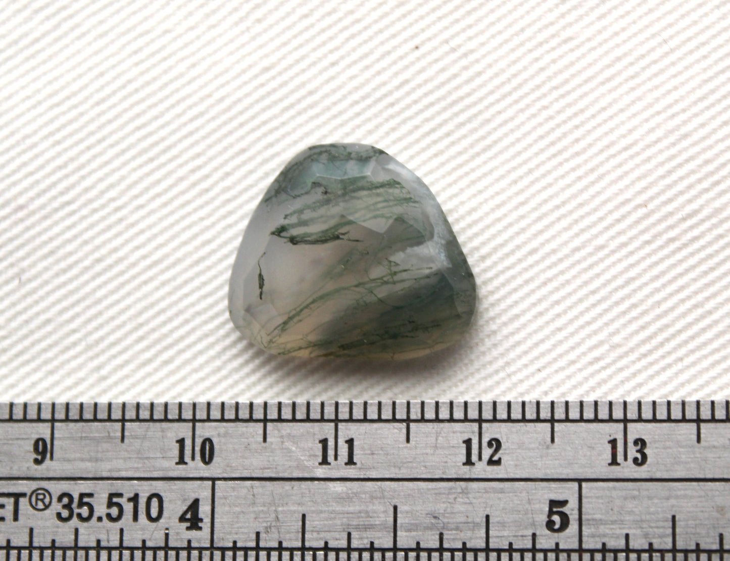 Green Moss Agate Faceted Cabochon gemstone