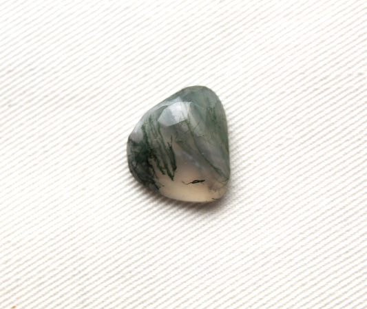 Green Moss Agate Faceted Cabochon gemstone
