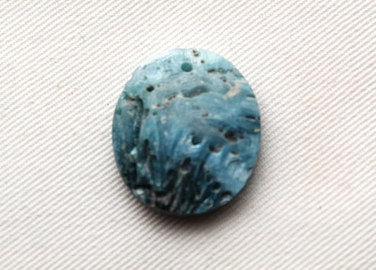 One Blue Ice Agate freeform Cabochon Gemstone DRILLED