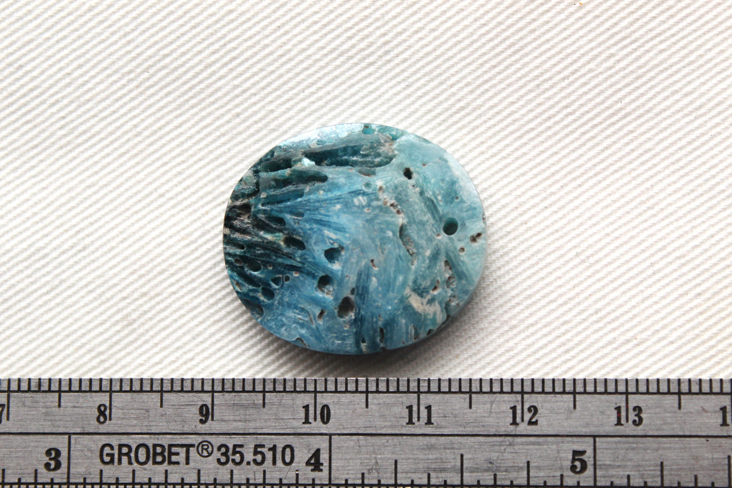 One Blue Ice Agate freeform Cabochon Gemstone DRILLED