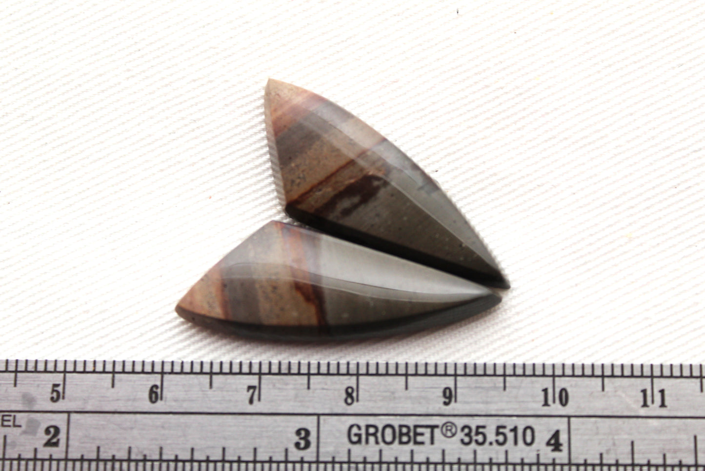 Indonesian Picture Jasper Pair Cabochons gemstones