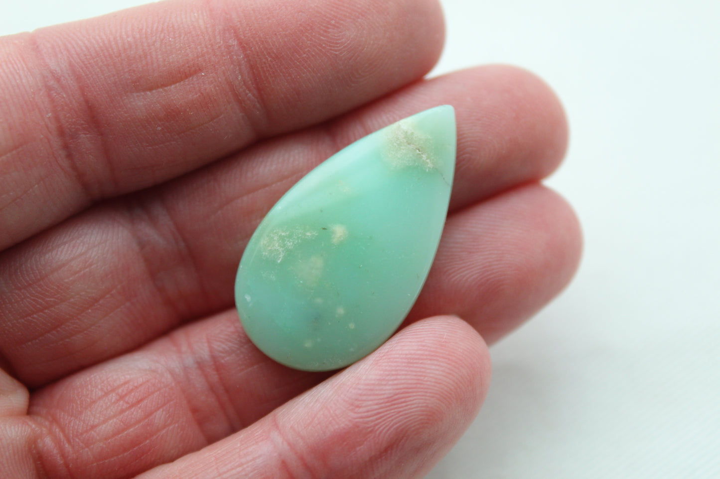 Chrysoprase Pear Cabochon Gemstone green