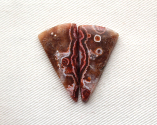 River Jasper Pair Cabochon Gemstone triangle