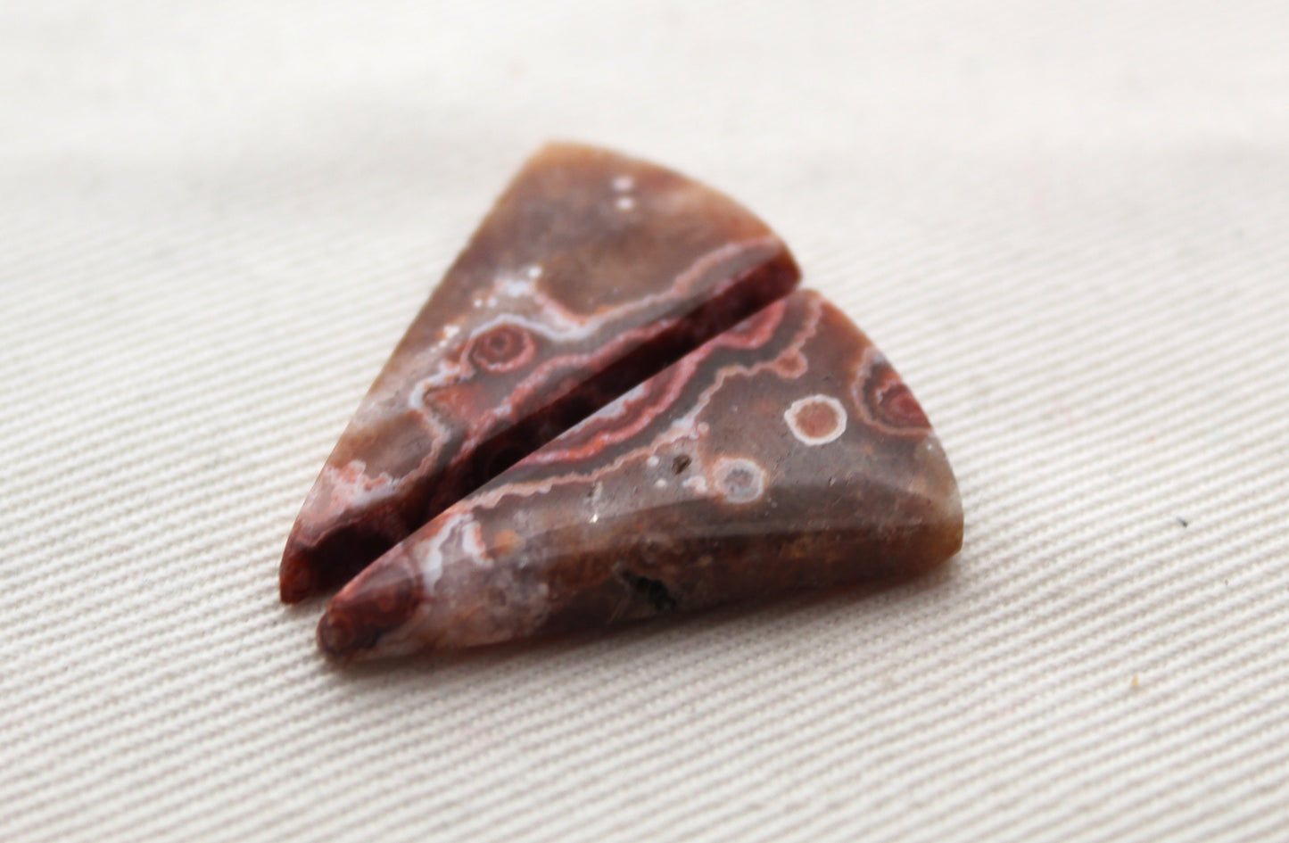 River Jasper Pair Cabochon Gemstone triangle