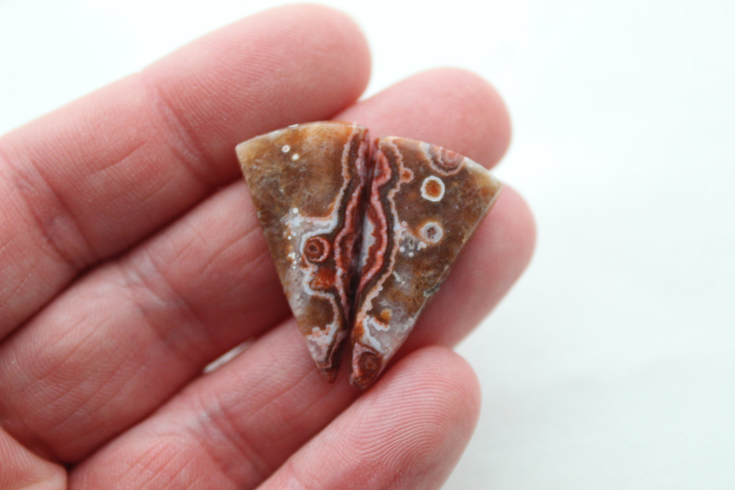 River Jasper Pair Cabochon Gemstone triangle