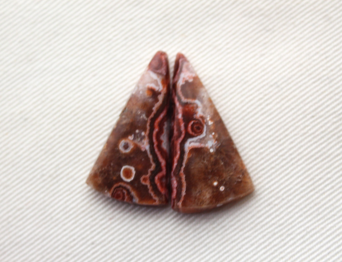River Jasper Pair Cabochon Gemstone triangle
