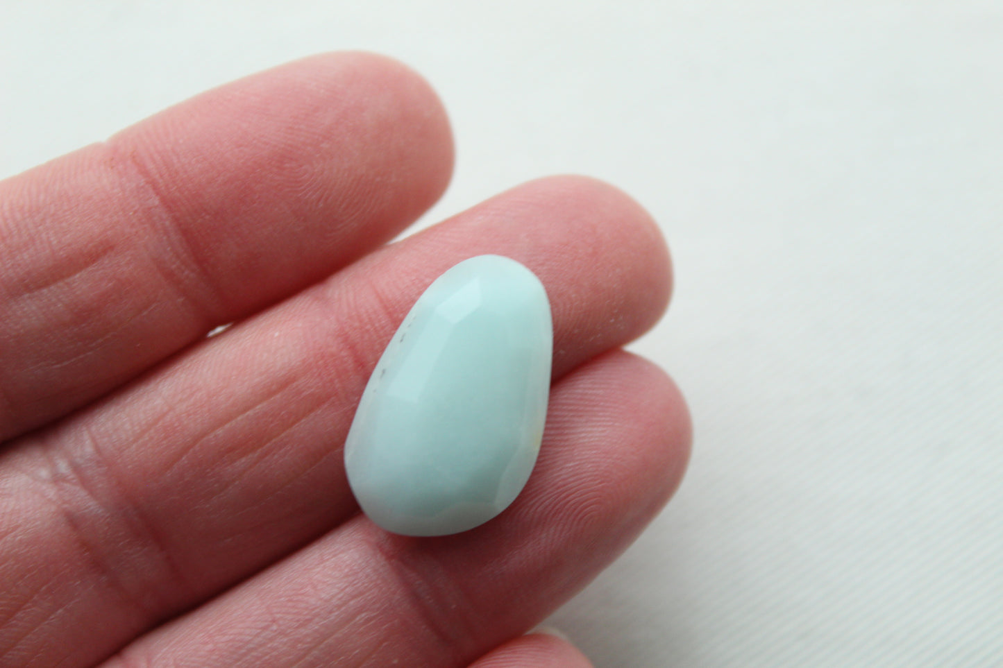 TWO Chinese Amazonite cabochon Freeform rose cut Gemstone