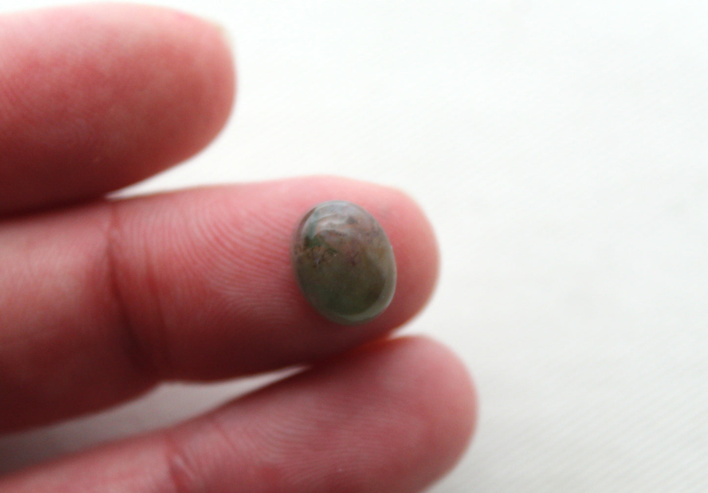 TWO Green Bloodstone Cabochons Oval 8X10MM