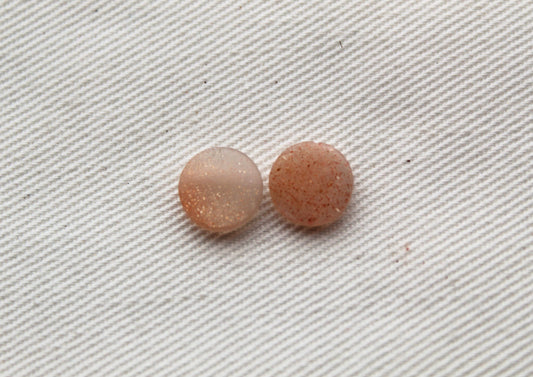 TWO Gold sand Sunstone cabochons 8 MM Gemstones round