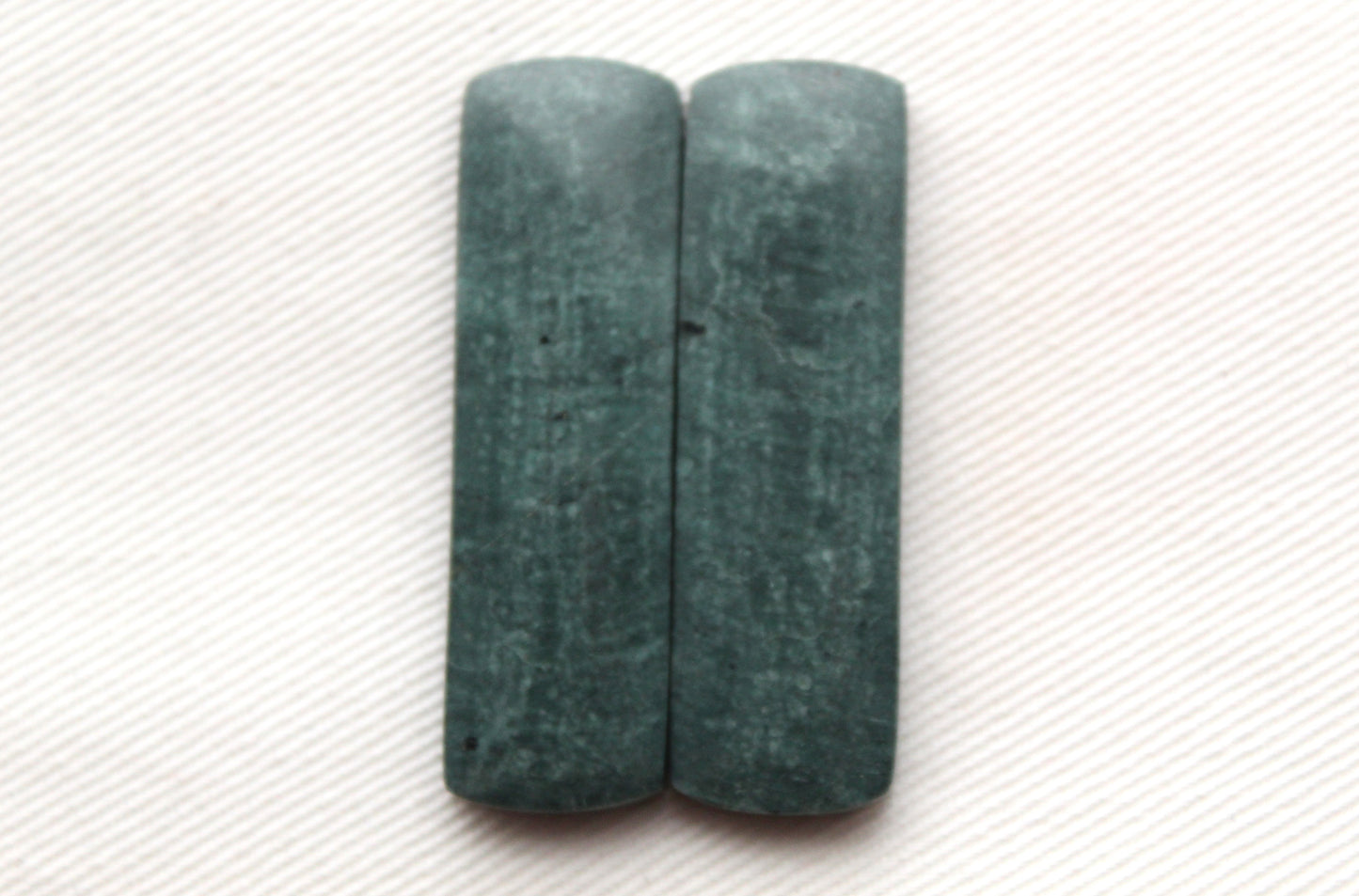 Wonosobo Jasper Cabochons Pair Gemstone rectangle