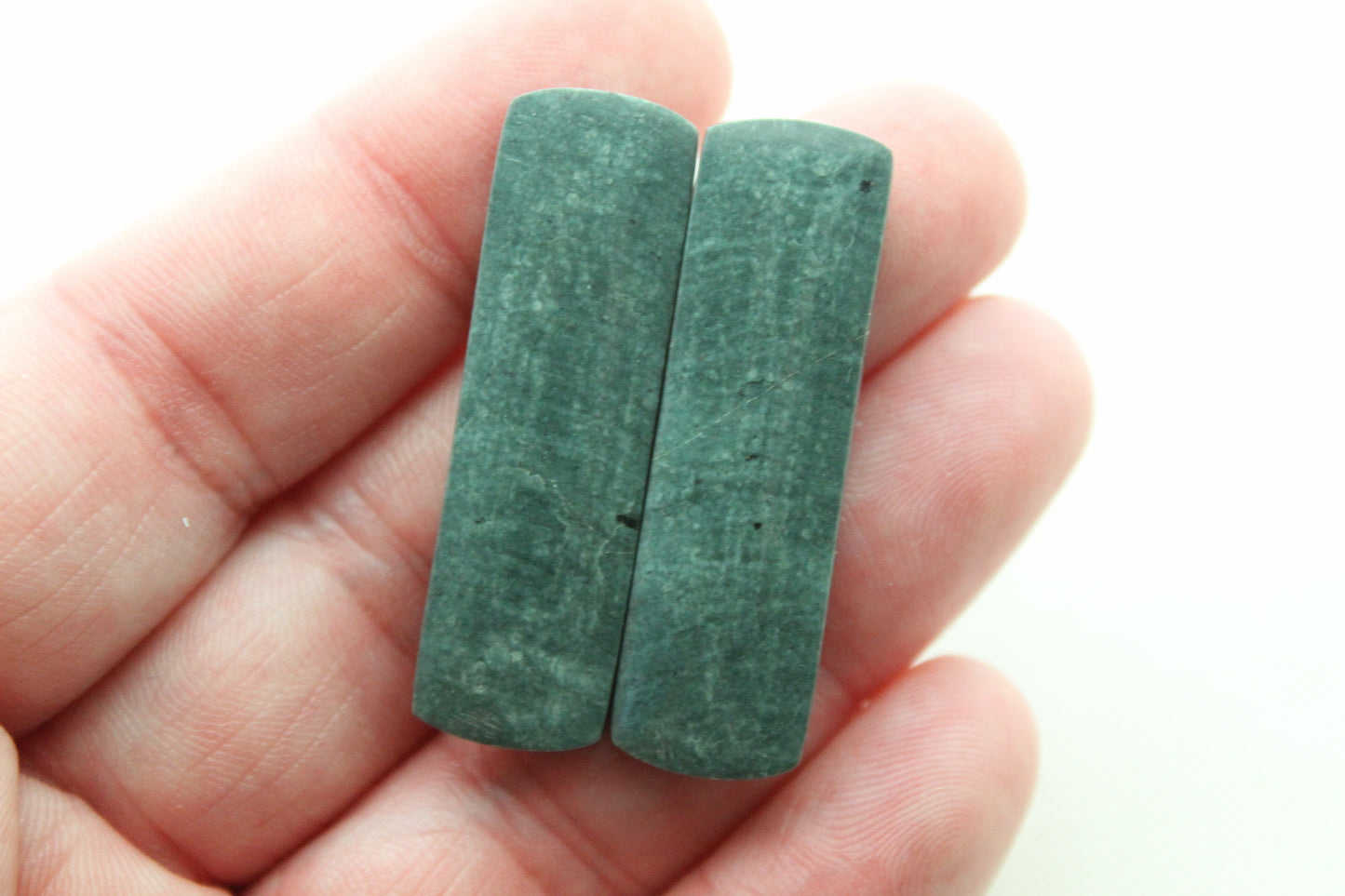 Wonosobo Jasper Cabochons Pair Gemstone rectangle