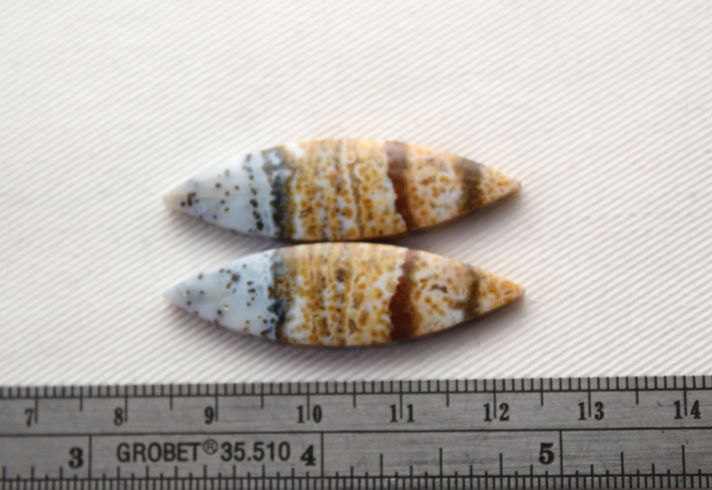 River Jasper Cabochon Pair Gemstone marquise