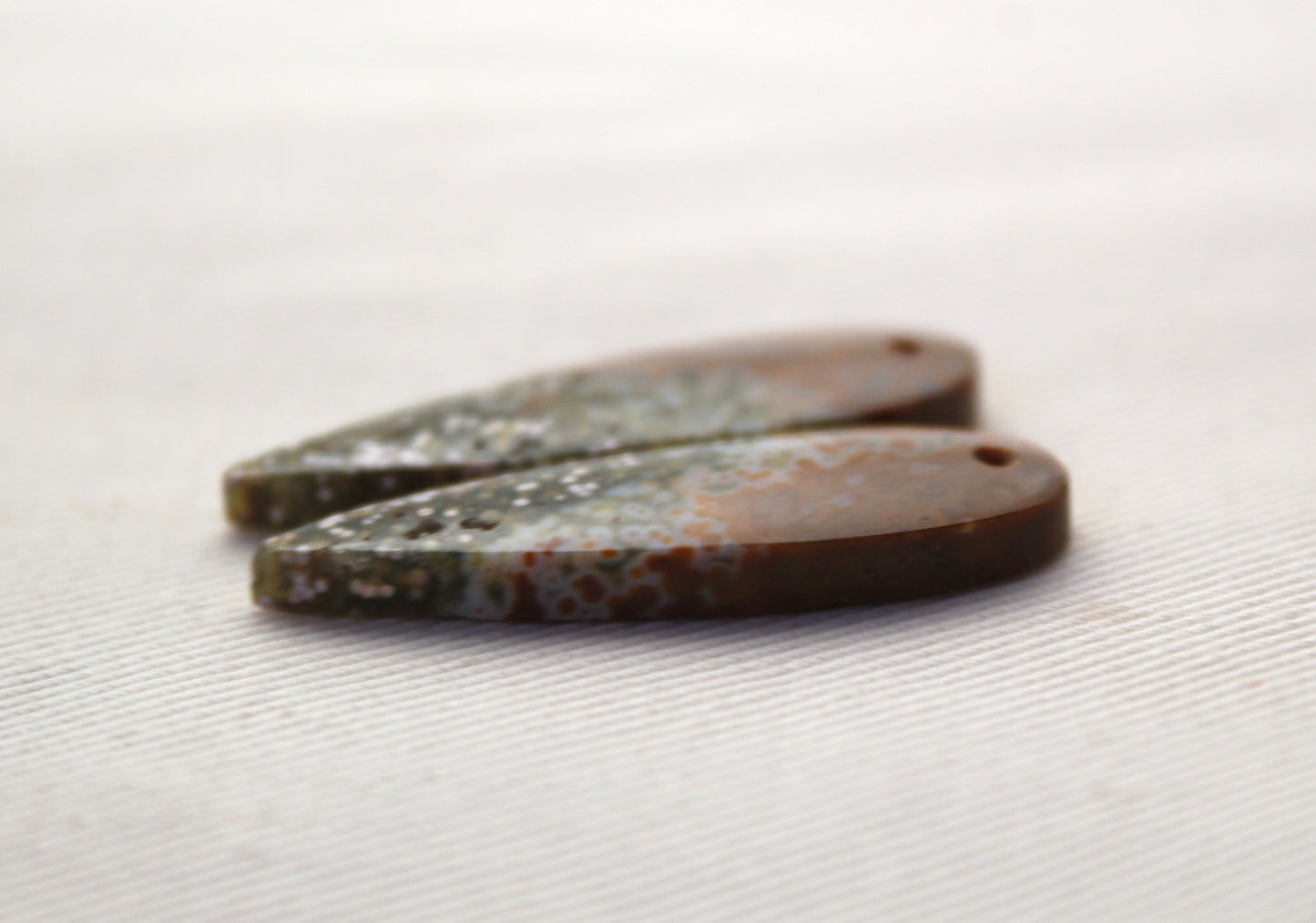 Small River Jasper Pair Cabochon Gemstone DRILLED
