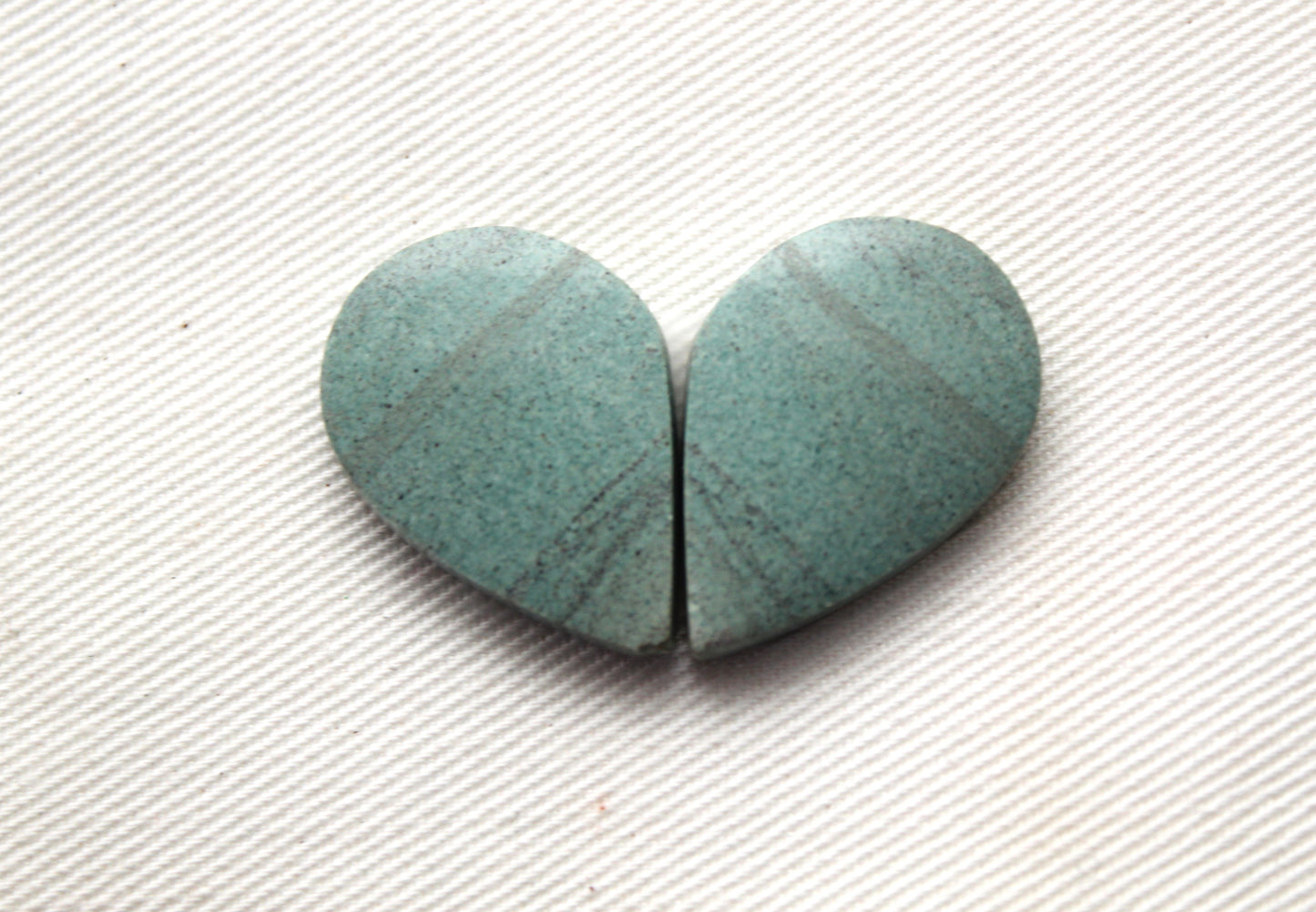 Pair of green Jasper Cabochons