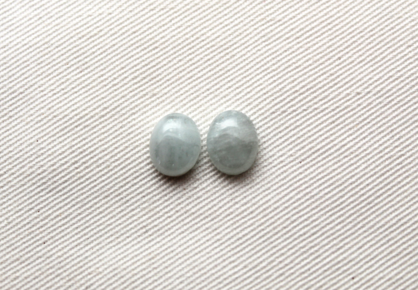 TWO Aquamarine Cabochon Oval 10X8MM
