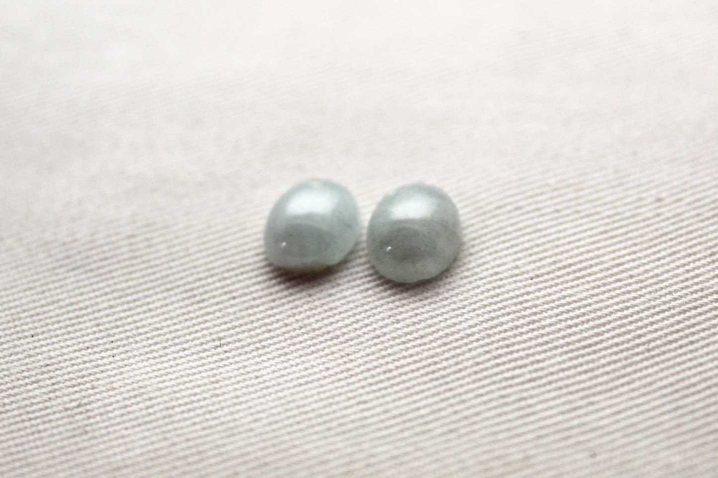 TWO Aquamarine Cabochon Oval 10X8MM