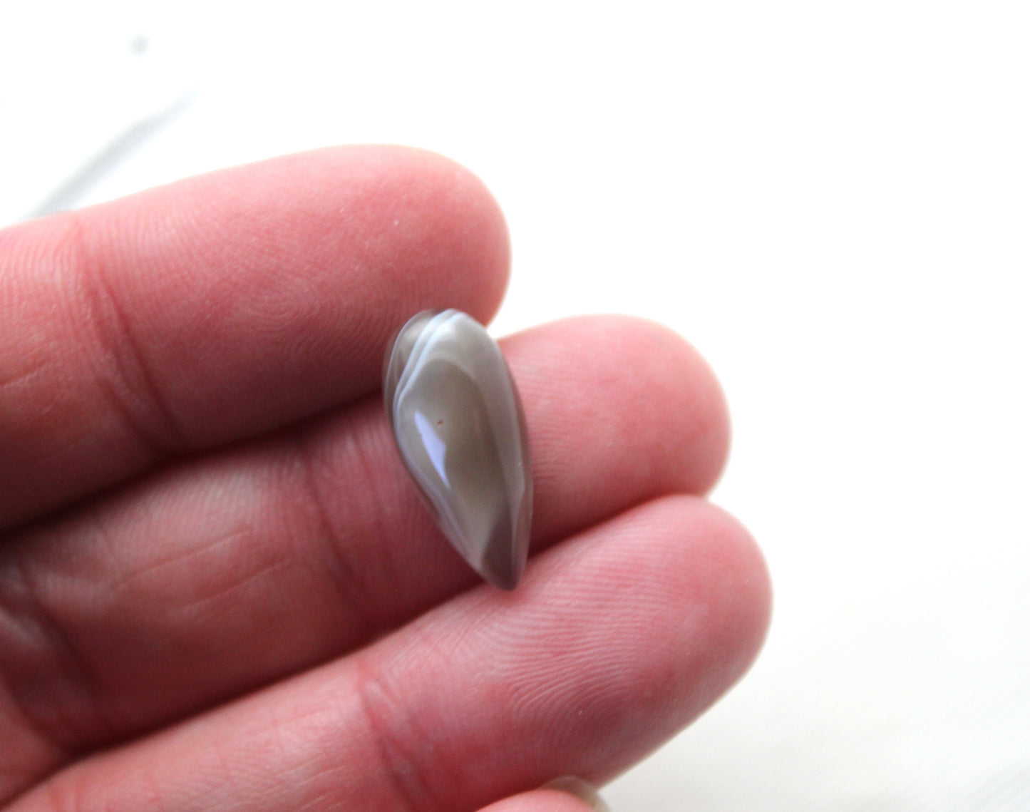 TWO Botswana Agate cabochons Gemstone smooth Pear 8X18MM