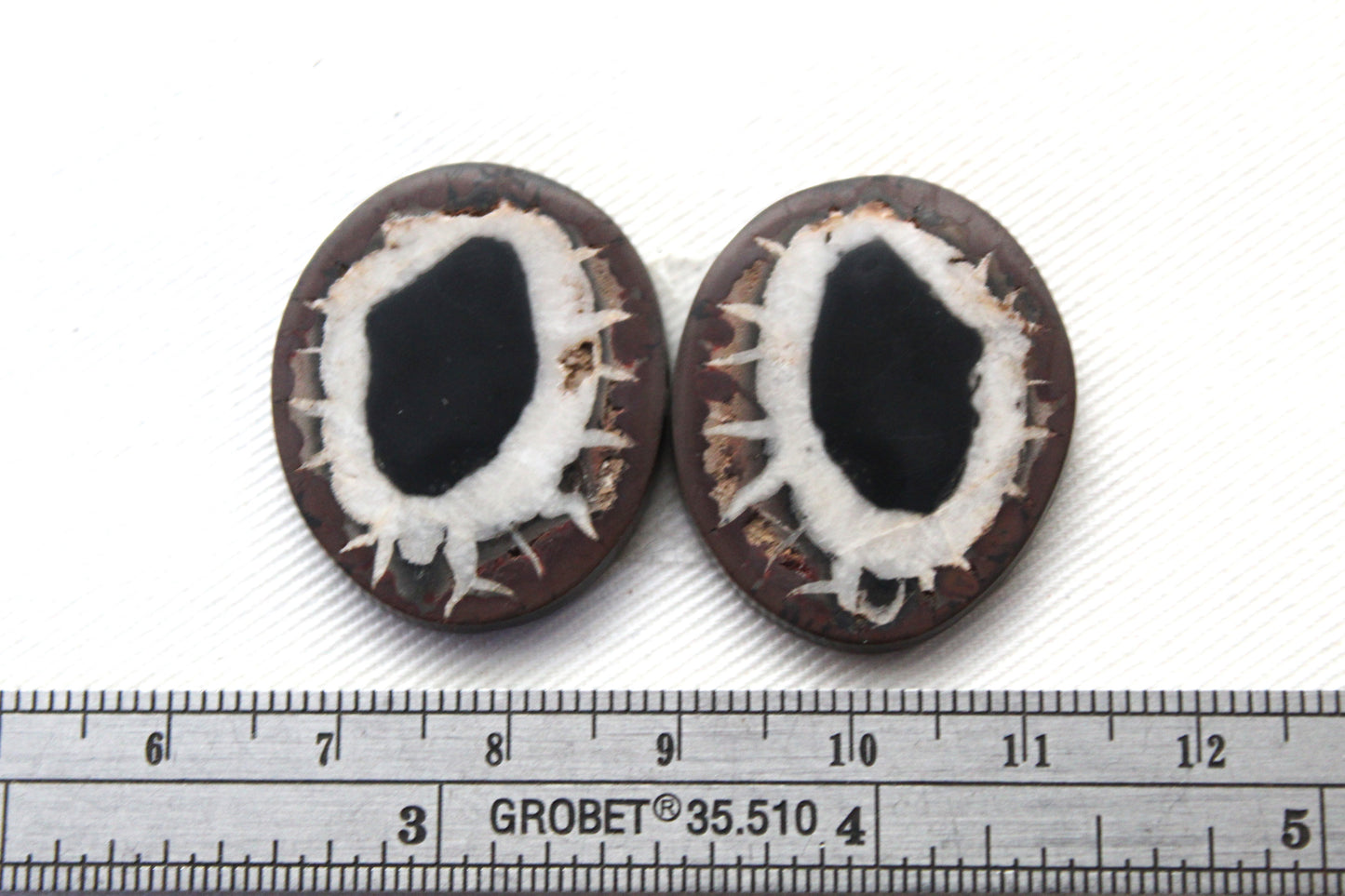 NICE Septarian Nodule Freeform sliced Gemstone Pair