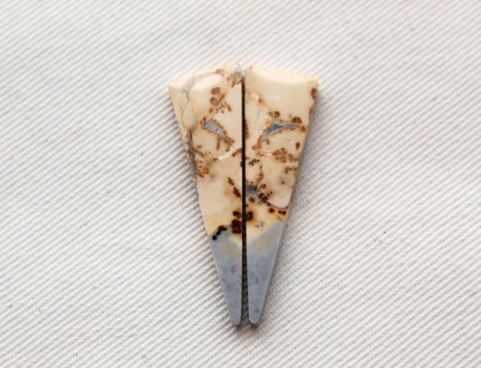 Maligano Jasper cabochons pair Gemstone triangle