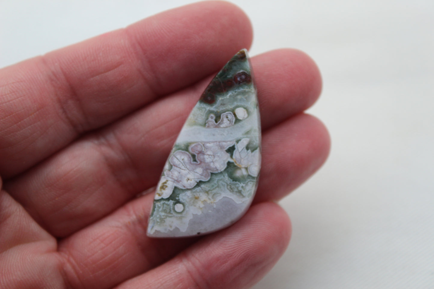 NICE River Jasper Cabochon Gemstone lilac green