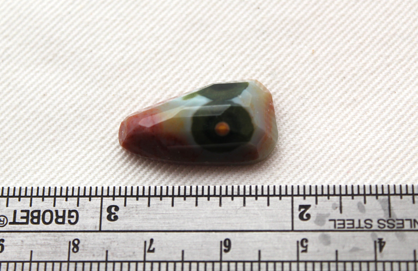 Small Rose cut Ocean Jasper Cabochon Gemstone freeform green