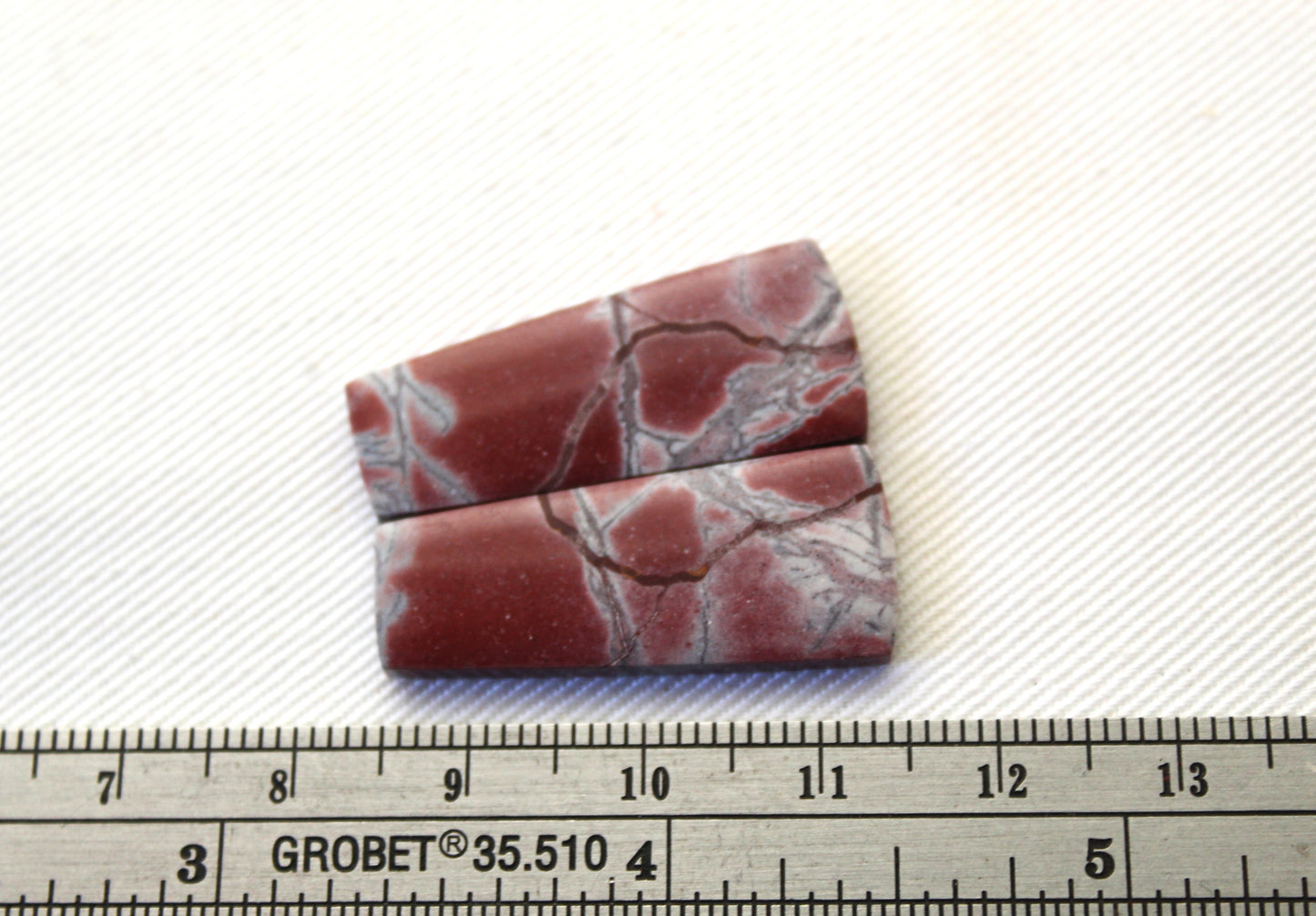 Rhyolite Cabochons Pair gemstone pink