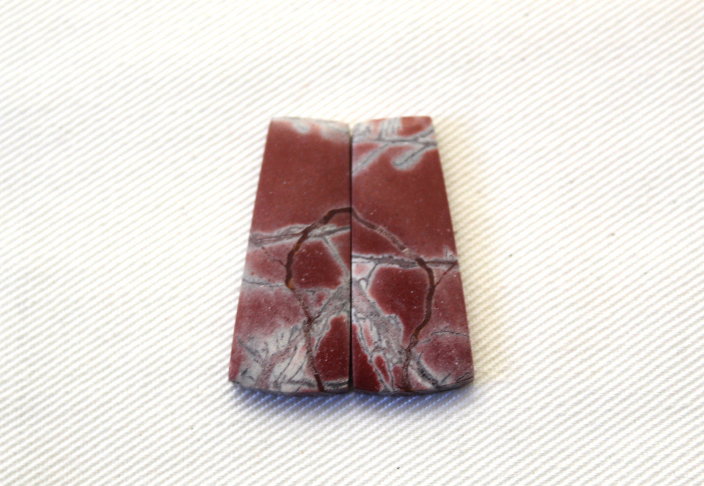 Rhyolite Cabochons Pair gemstone pink