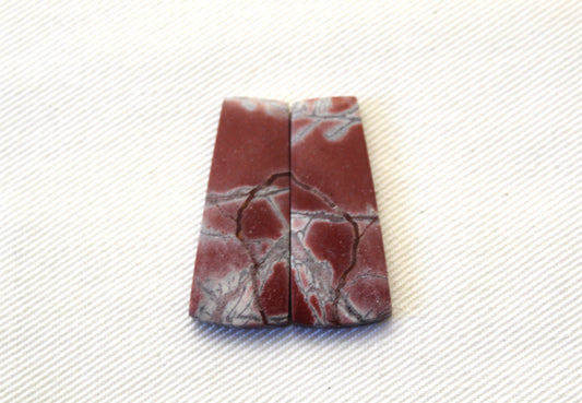 Rhyolite Cabochons Pair gemstone pink
