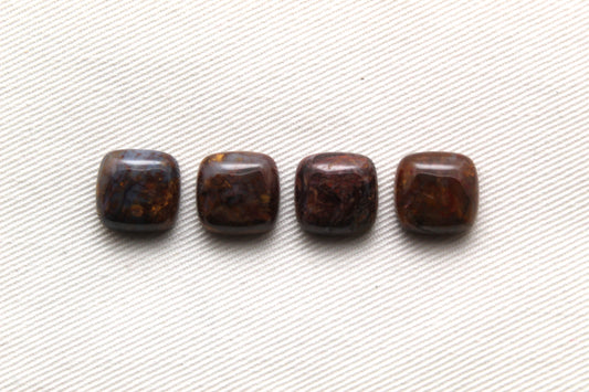 FOUR Pietersite Cabochon square shape gemstone natural 12MM