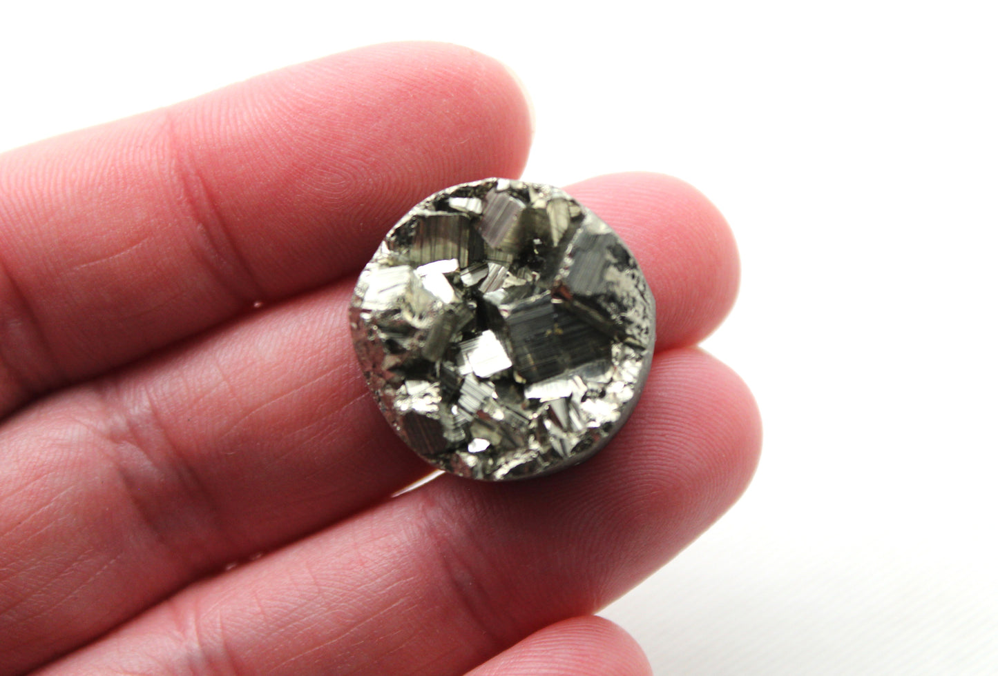 Pyrite Cabochons round Druzy