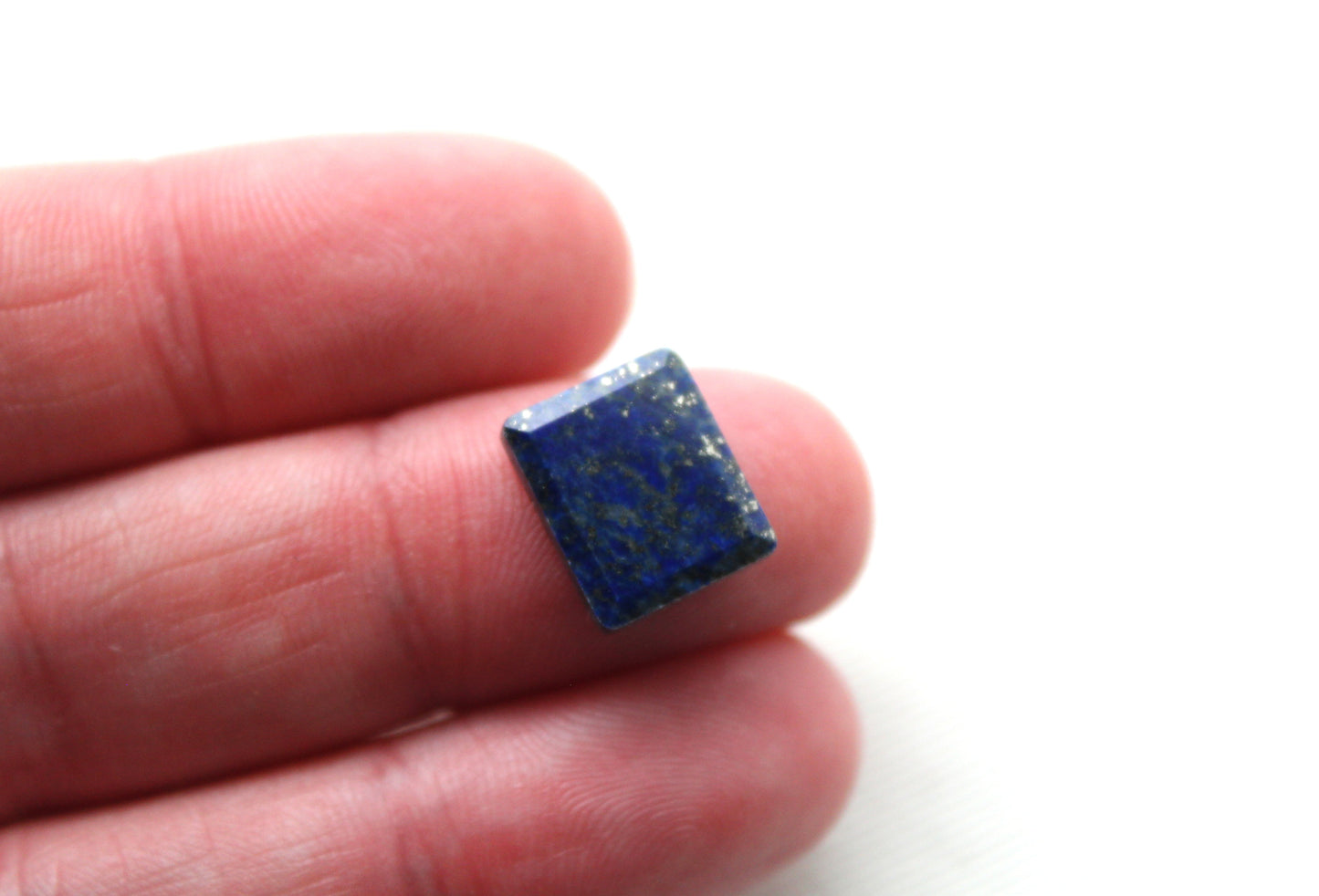 TWO Lapis lazuli Flat Cabochon Blue Gemstones 10x12MM
