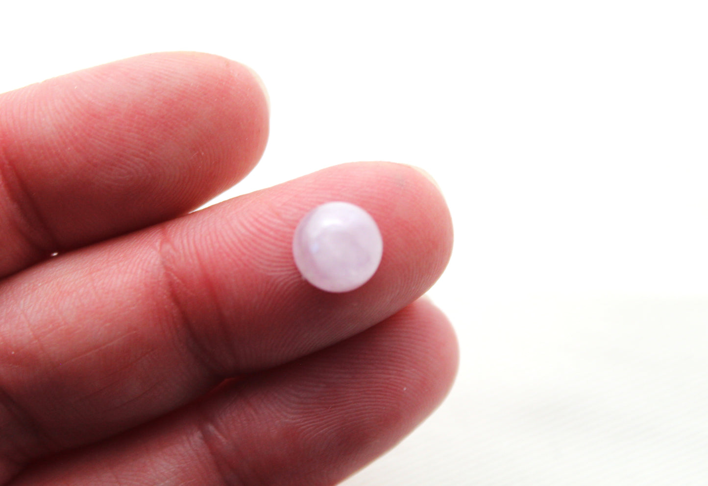 FOUR Kunzite cabochons Gemstones round 8MM