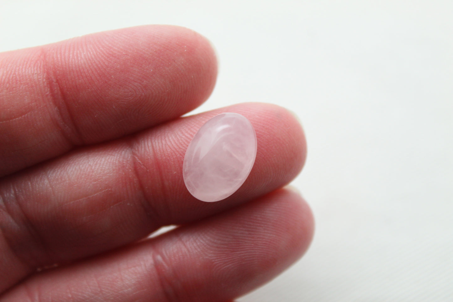 TWO Pink Quartz cabochons Gemstones Oval 10x14MM