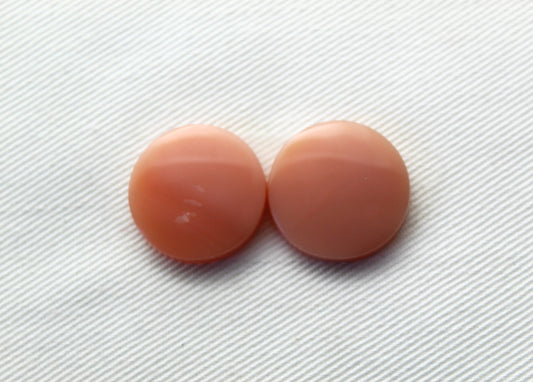 Carnelian Pair Cabochons round 18MM