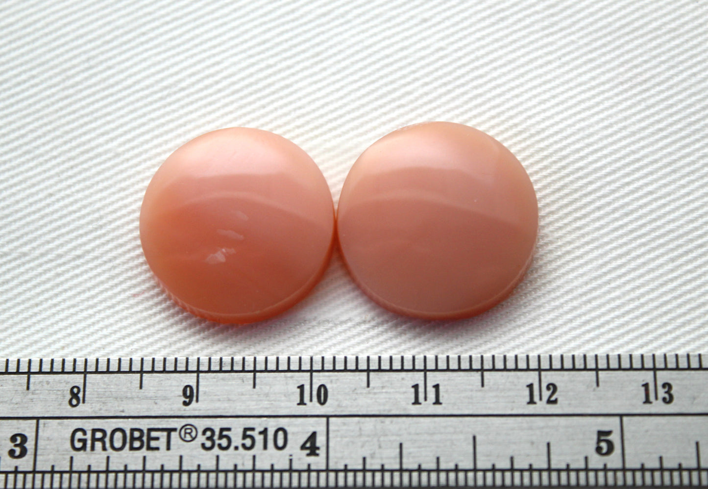 Carnelian Pair Cabochons round 18MM