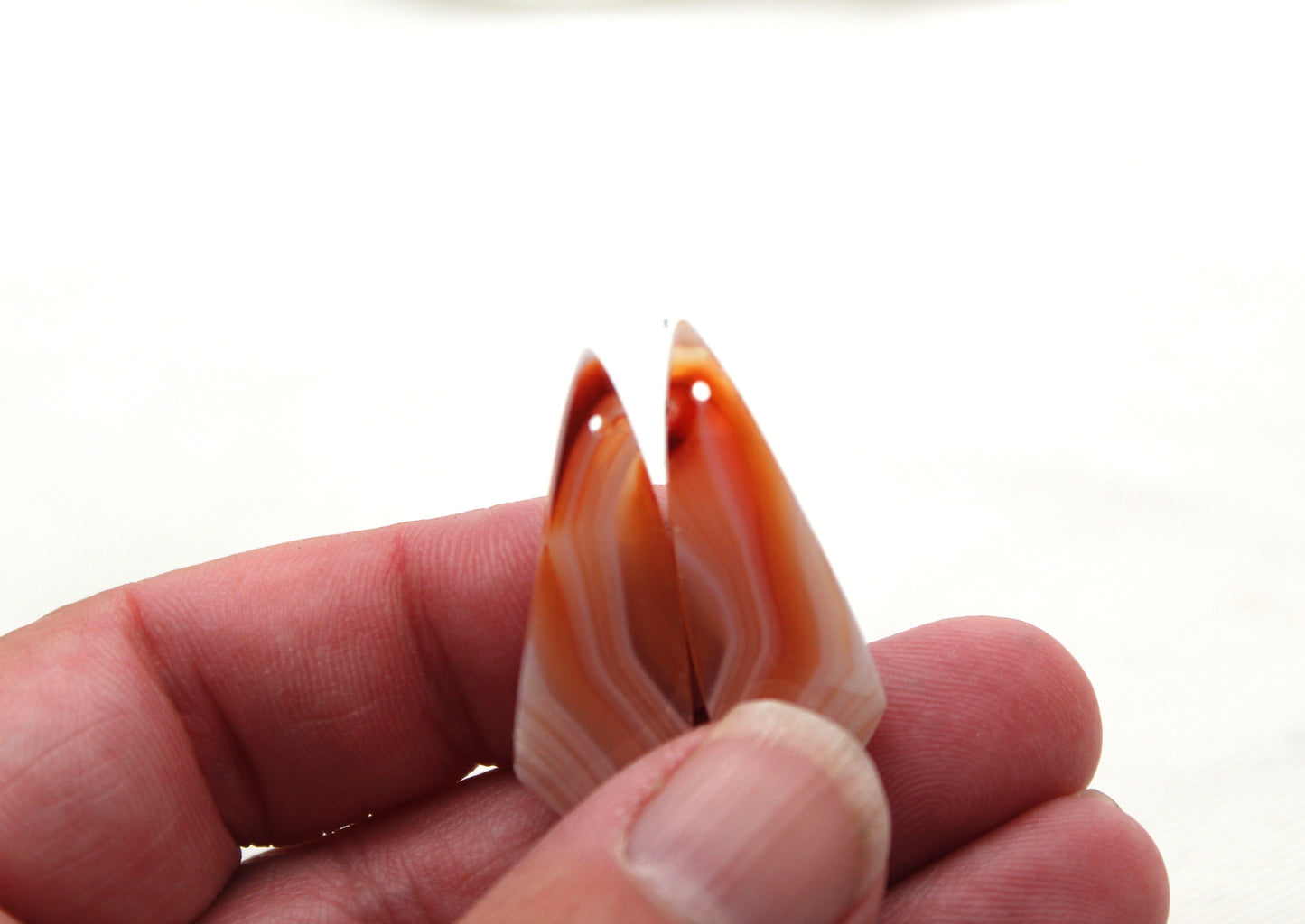 Banded Agate Cabochon Gemstone orange