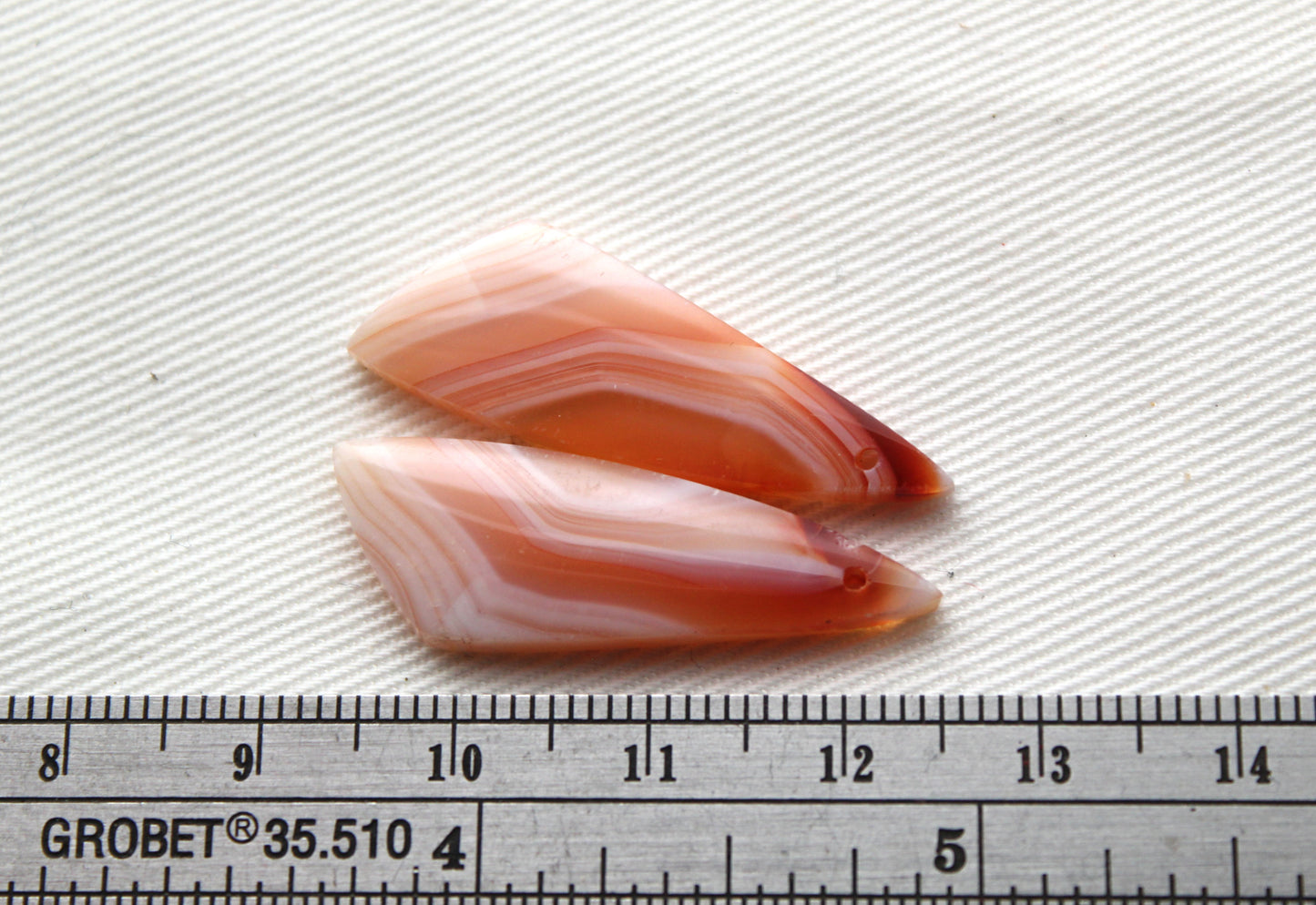 Banded Agate Cabochon Gemstone orange