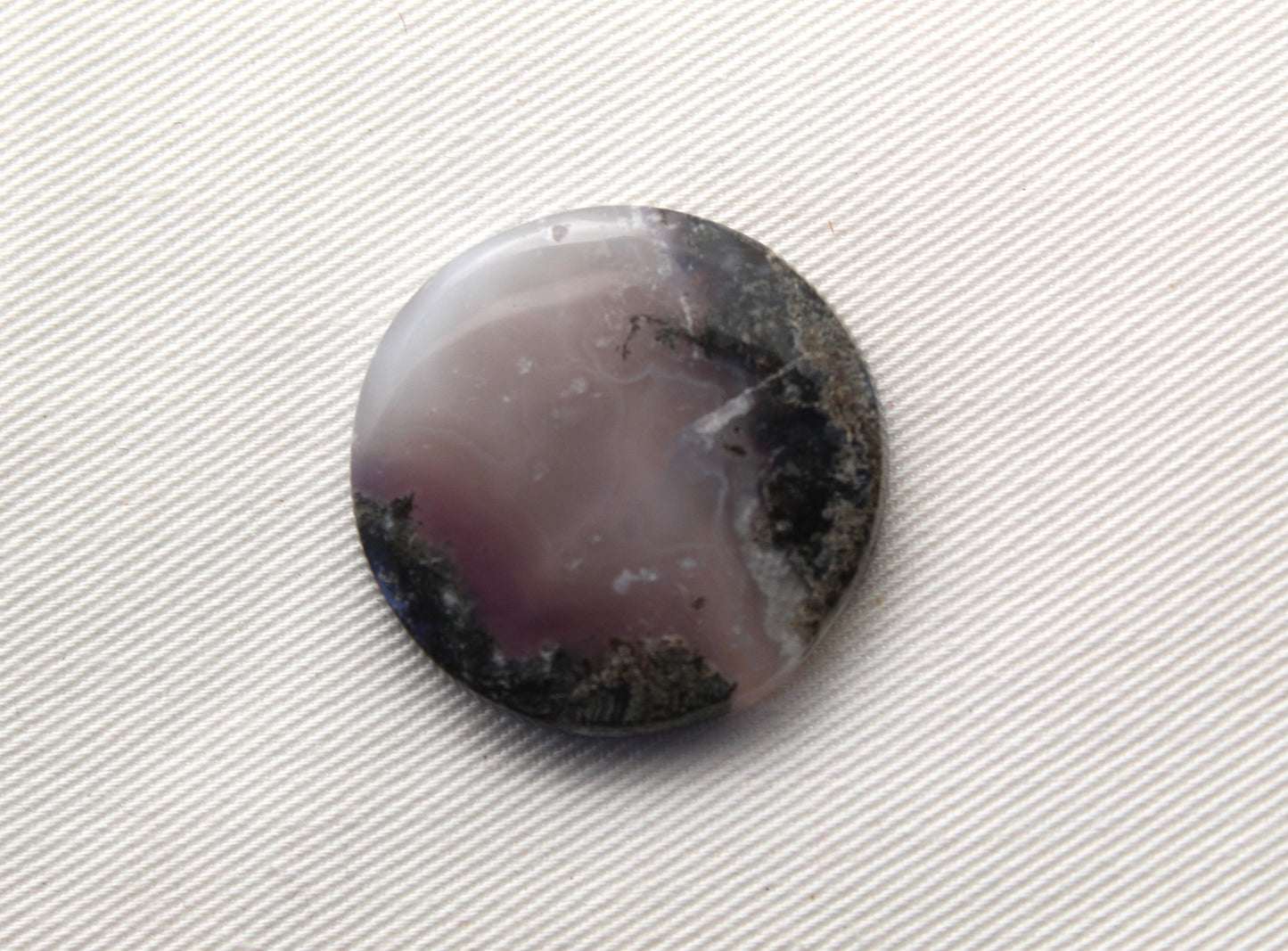 Purple Moss Agate Cabochon round 31MM