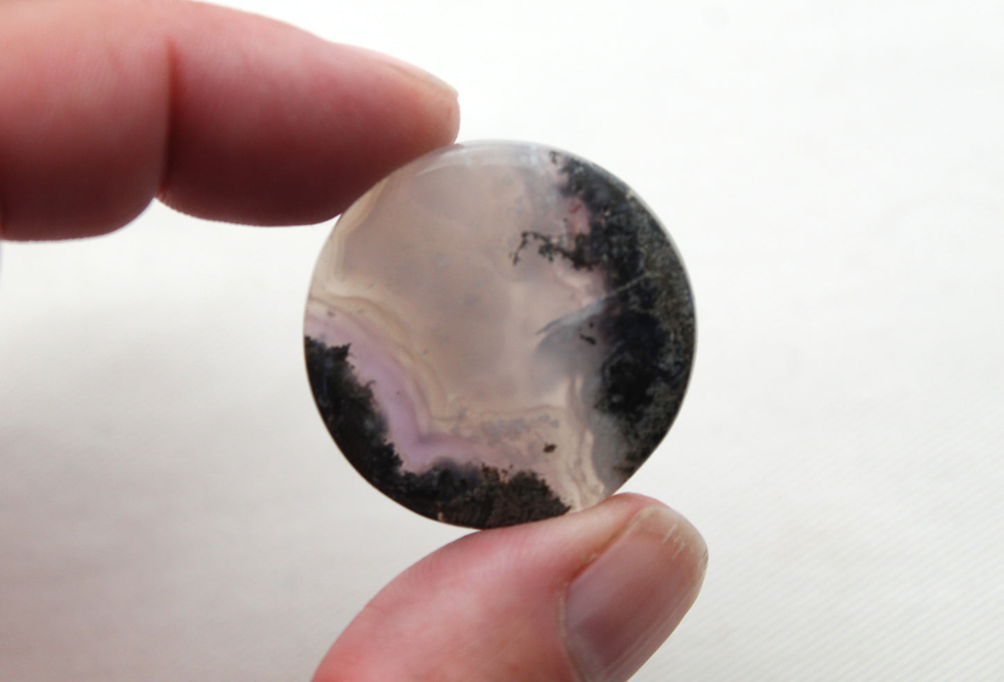 Purple Moss Agate Cabochon round 31MM