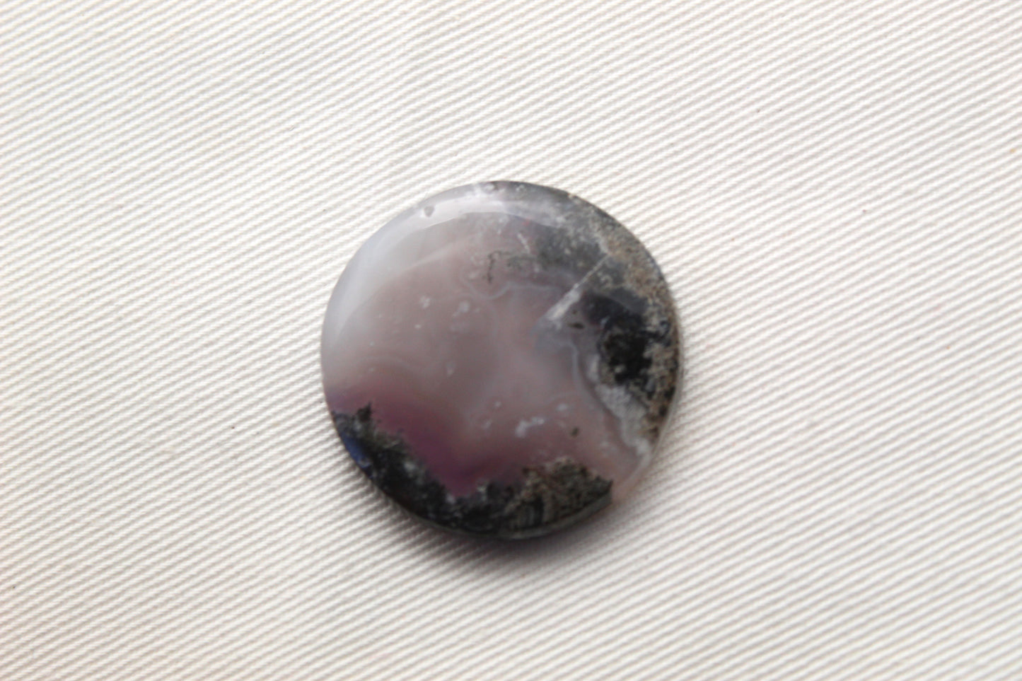 Purple Moss Agate Cabochon round 31MM