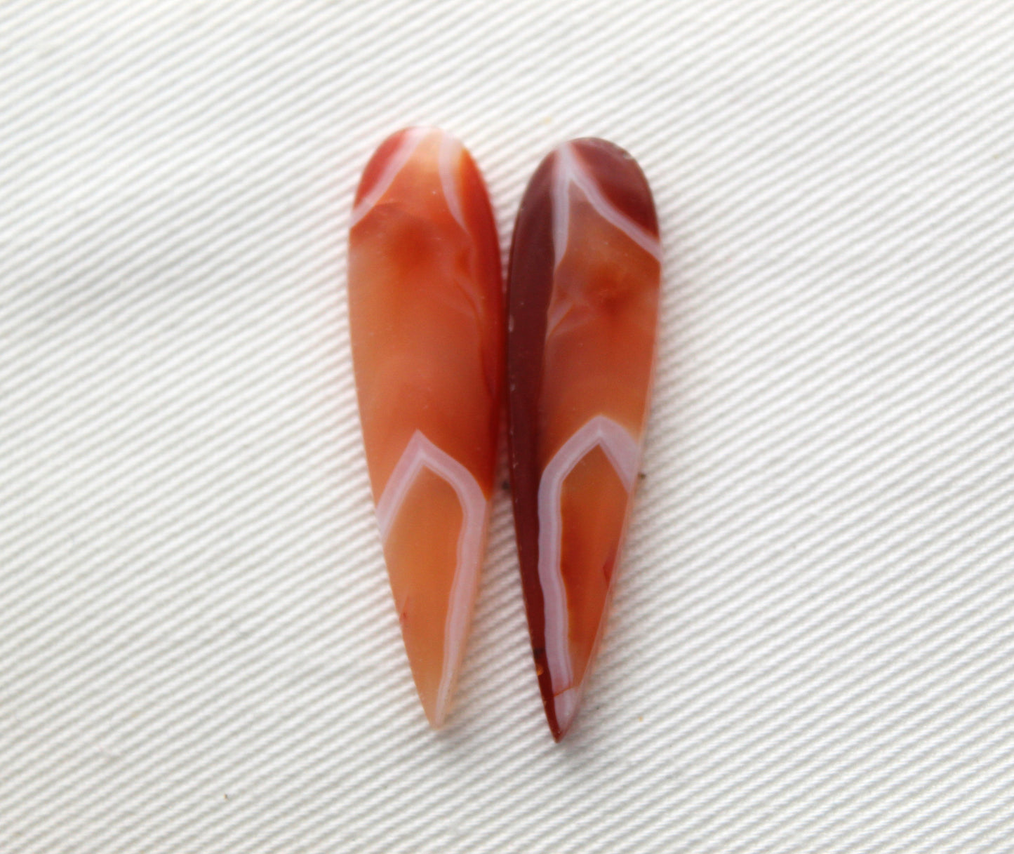 Banded Agates Cabochons Gemstone orange