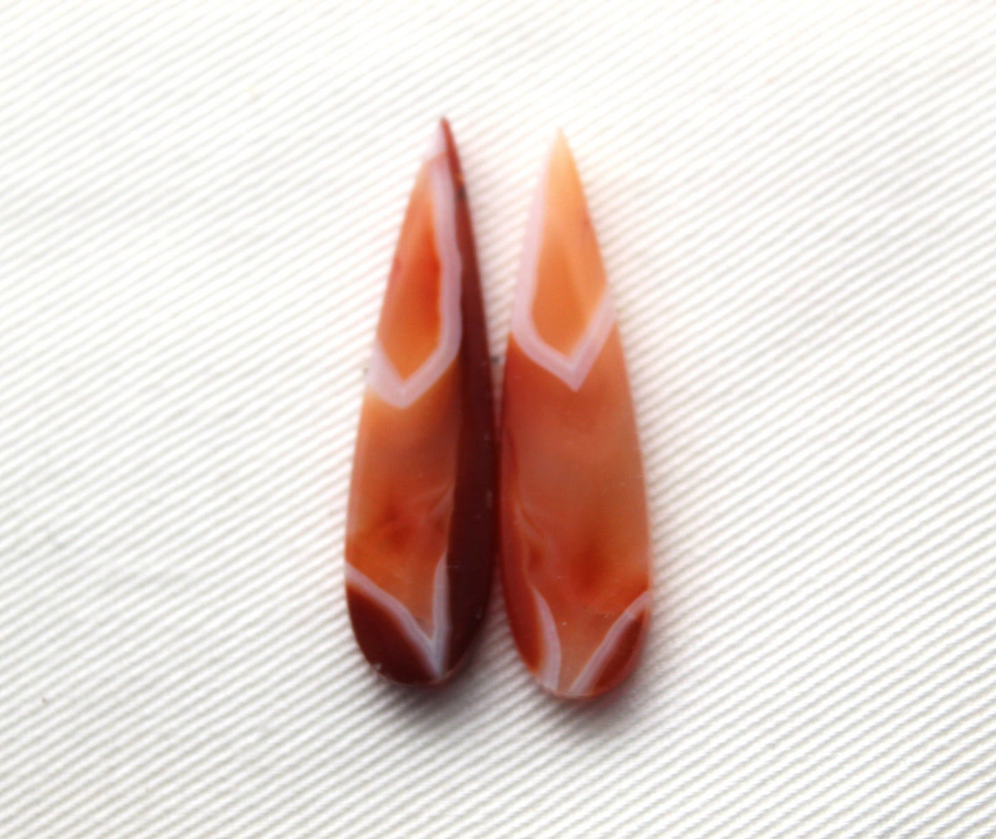 Banded Agates Cabochons Gemstone orange