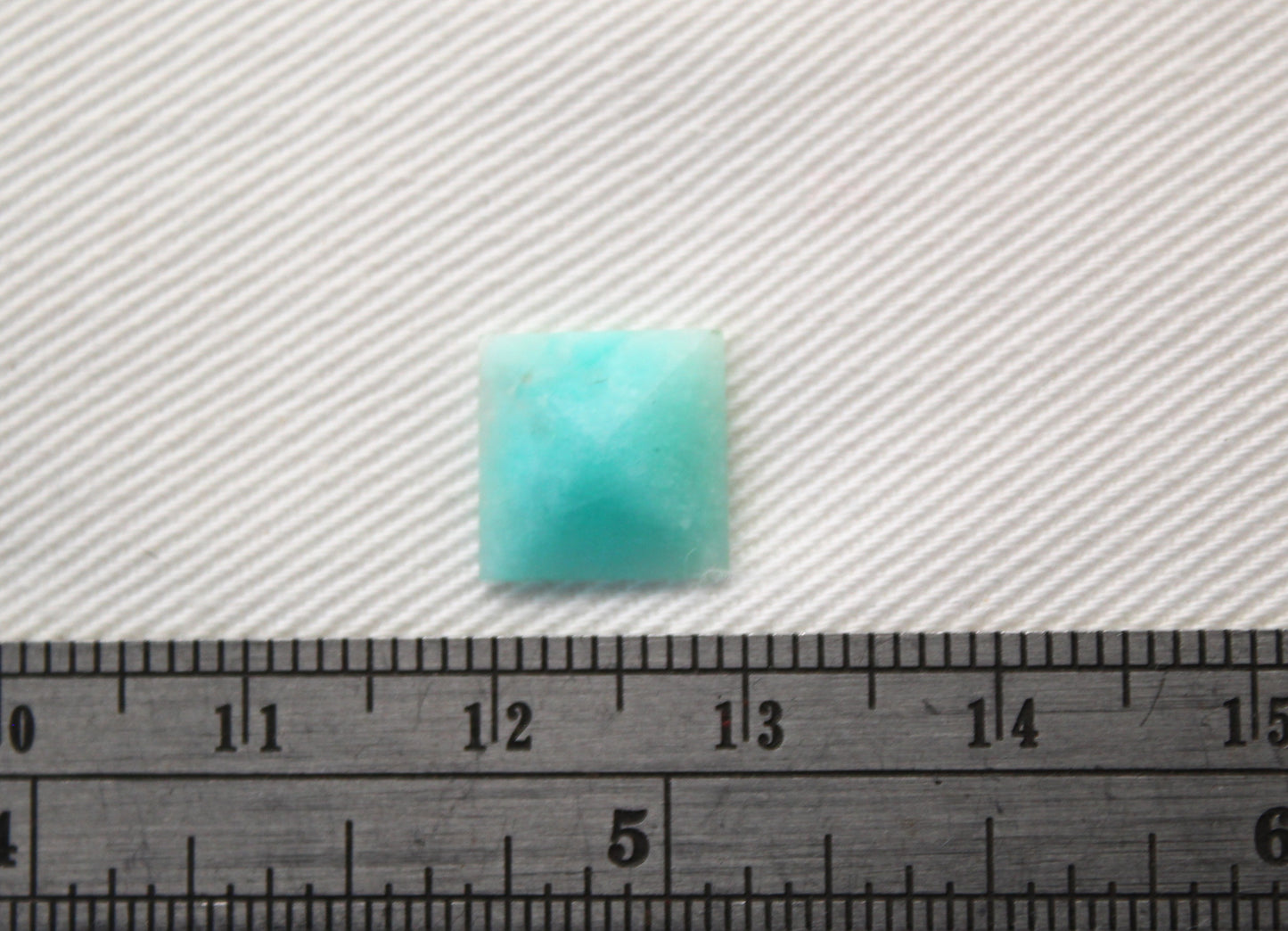 ONE Amazonite cabochon 10 MM Gemstone square pyramid