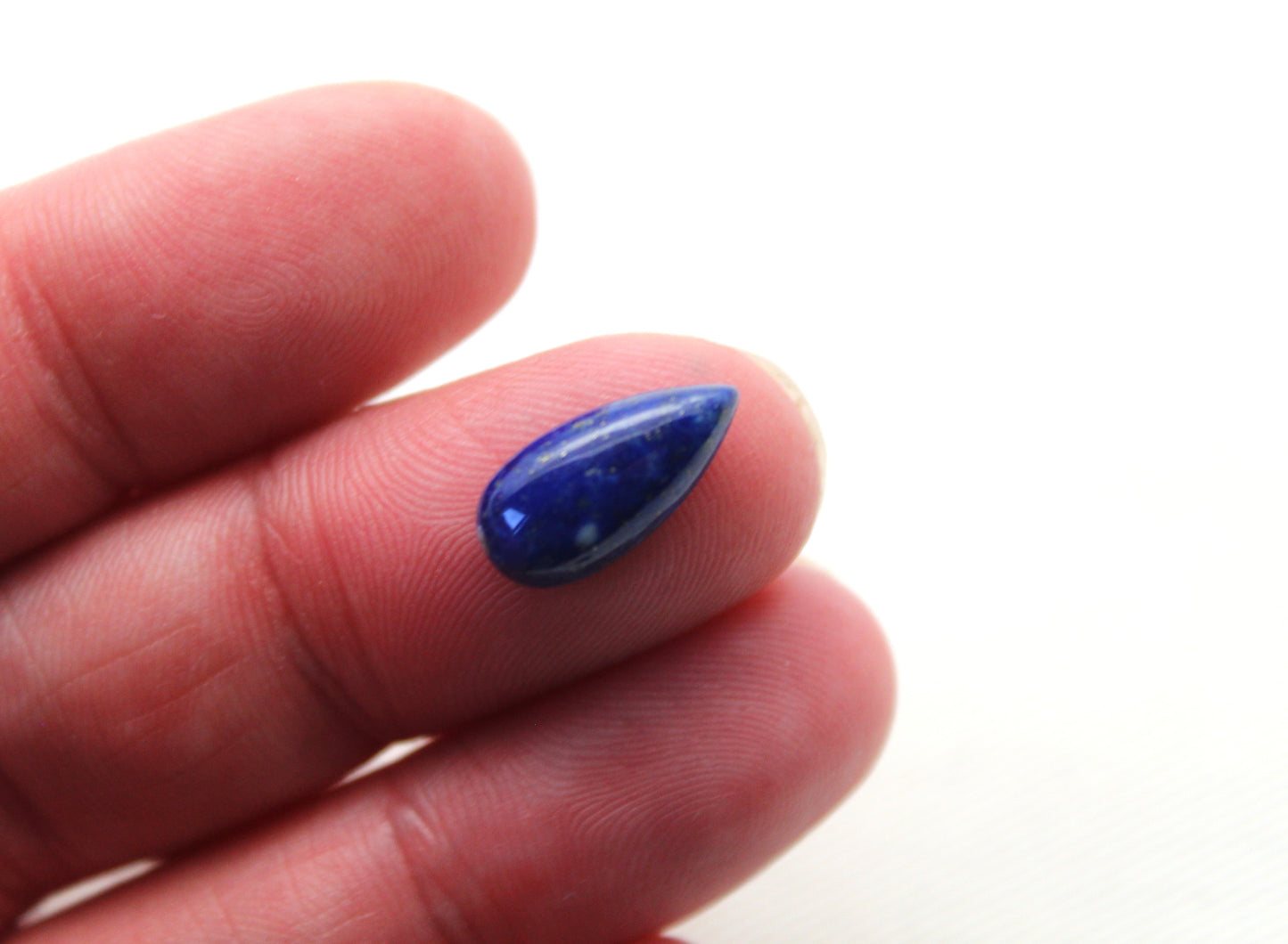 Lapis Lazuli pair cabochons 7X14MM blue gemstone pear