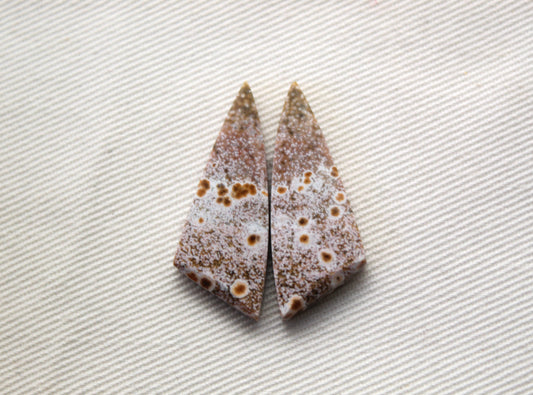 Small River Jasper Cabochon Pair Gemstone