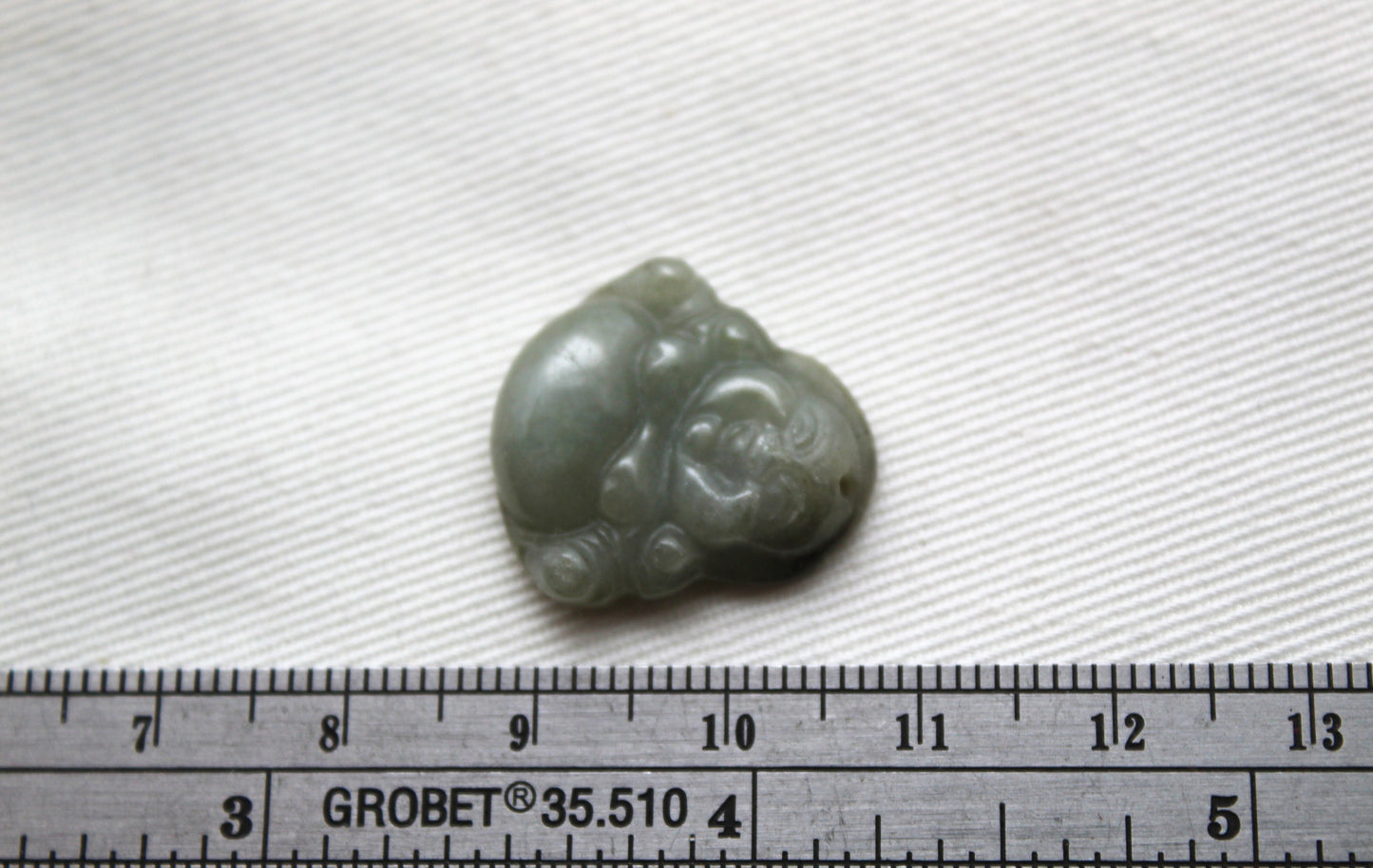 Happy Buddha Jade Green gemstone Cabochon drilled 21MM