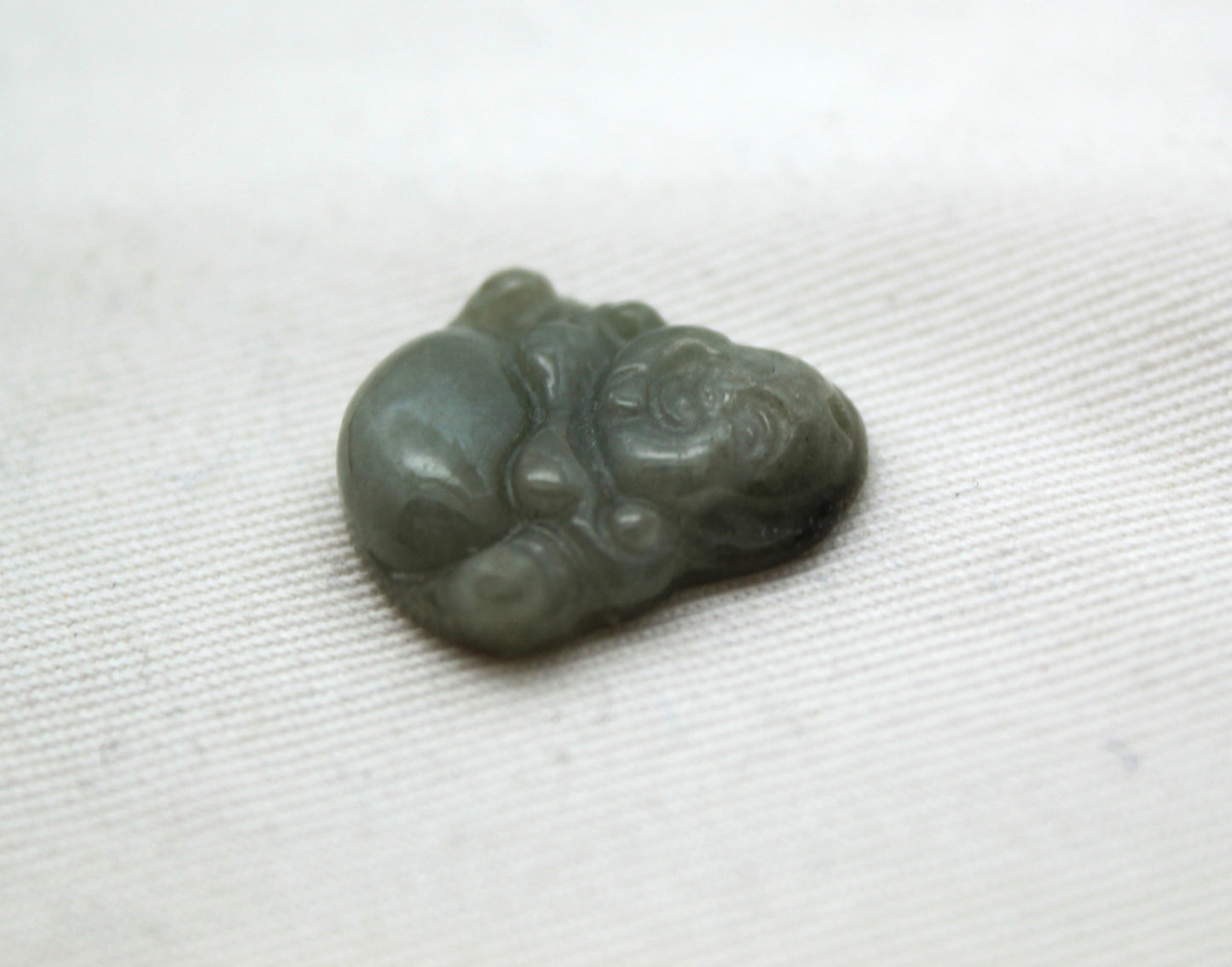 Happy Buddha Jade Green gemstone Cabochon drilled 21MM