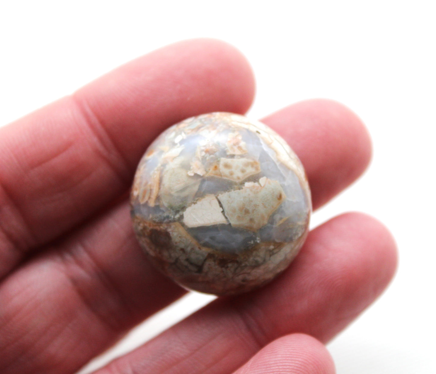 NICE Natural Agate Cabochon Gemstone beige round 26MM