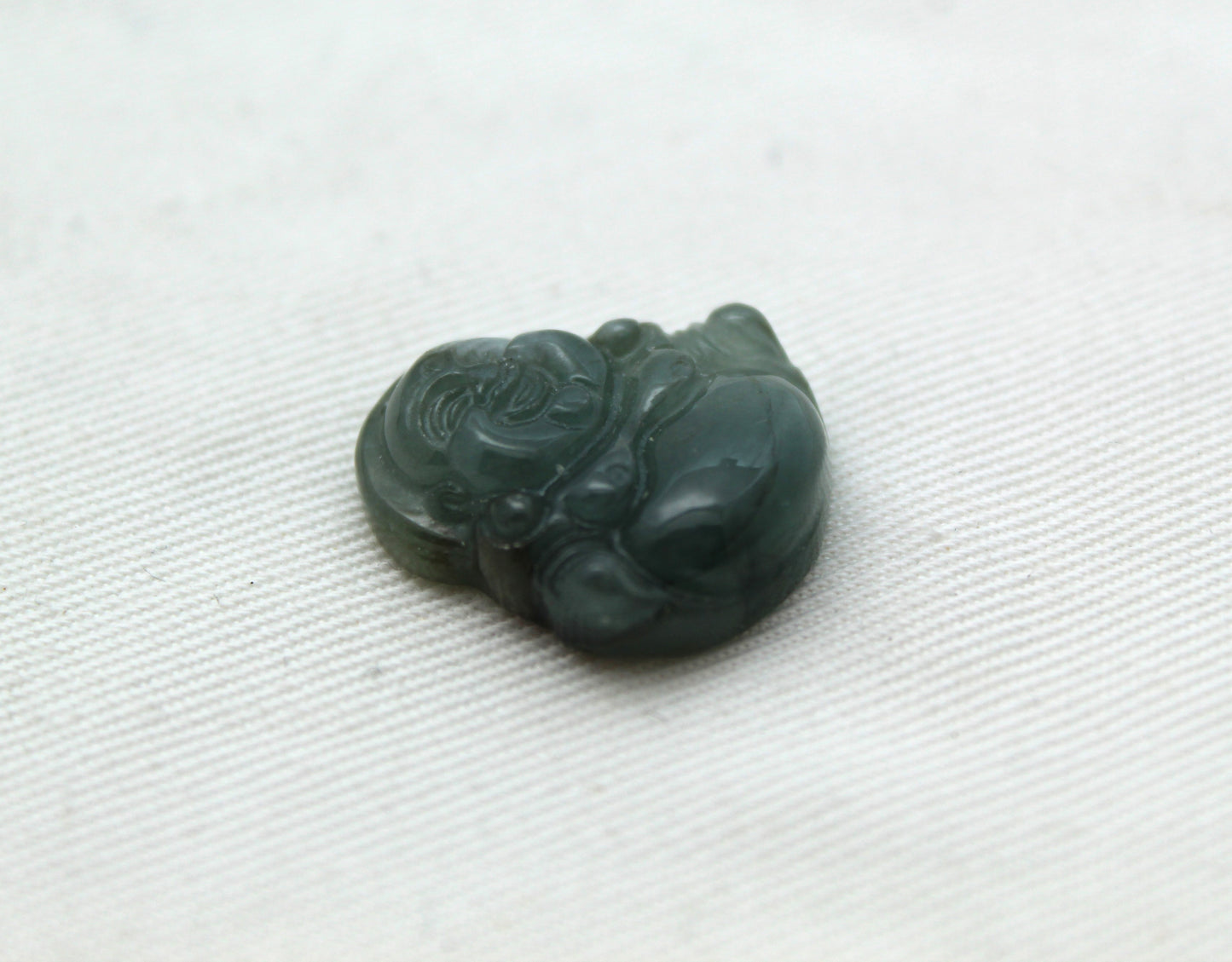 Happy Buddha Jade Green gemstone Cabochon drilled 21MM